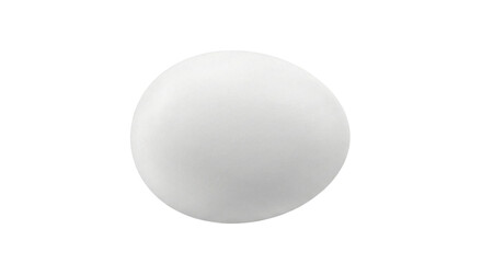 Single White Chicken Egg Isolated On Background