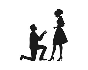 silhouette of a couple