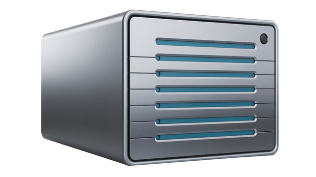 Professional modern server with six slots showcasing powerful data storage solutions for business, enterprise and more