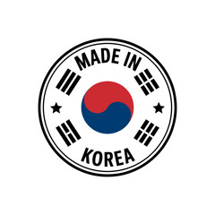 Made in korea product label icon