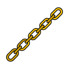 Fototapeta premium Vector Clip Art Gold Chain on White Background for Web and Graphic Design