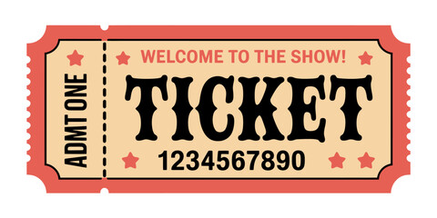 Retro admit one show ticket