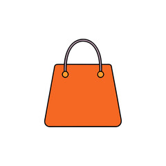 Vector Clip Art Handbag on White Background for Web and Graphic Design
