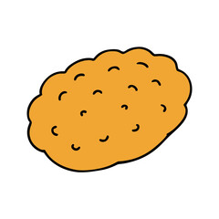 Vector Clip Art Hash Browns on White Background for Web and Graphic Design