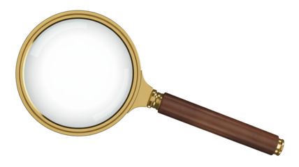Uncover hidden insights with a classic magnifying glass for detailed analysis and investigation work today