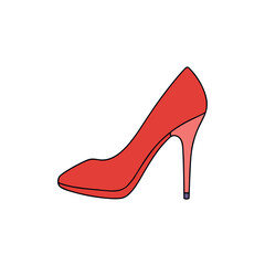 Vector Clip Art High Heels on White Background for Web and Graphic Design