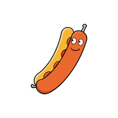 Vector Clip Art Hot Dog for Web and Graphic Design