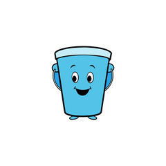 Vector Clip Art Ice Bucket for Web and Graphic Design