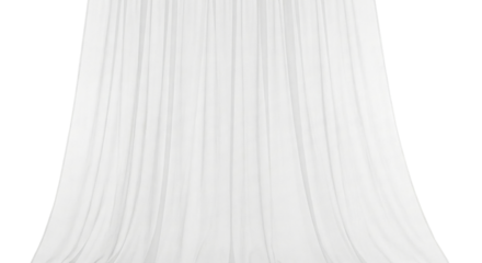 White sheer curtain drapes texture background
