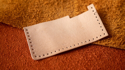 Detail of perforated leather piece
