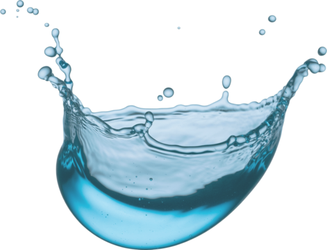 Stunning water splash effect creating dynamic movement for product promotion or refreshing design elements