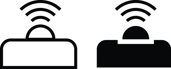 Infrared icon.  Invisible light and technology signs
. Remote control and IR signal signs.  Infrared sensor symbol