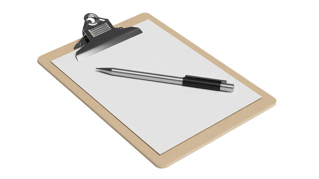 Professional clipboard with blank paper and sleek pen ready for notes and ideas on modern desk