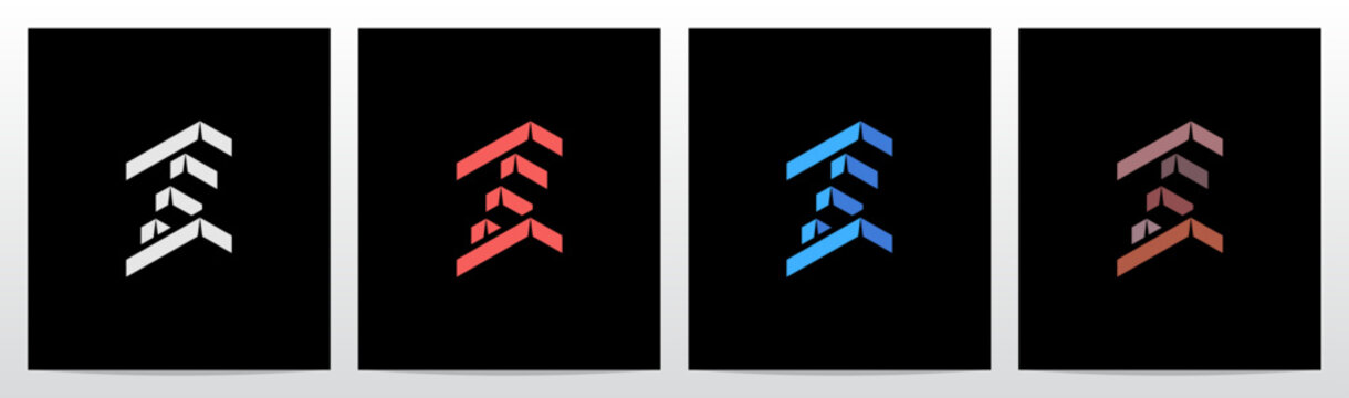 Brick Block Stack Building Structure 3-Dimensional Letter Initial Logo Design Z