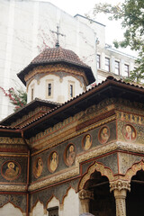 Obraz premium Old monastery Stavropoleos in the center of Bucharest, Romania 