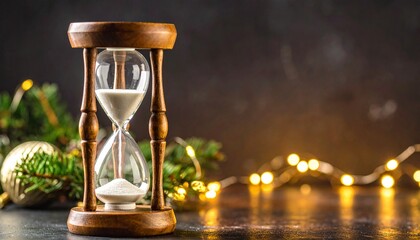 Christmas-Decorated Hourglass Symbolizing Limited Time Holiday Offers