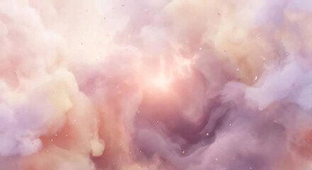 Fototapeta premium Dreamy pastel smoke background with a soft glow, perfect for ethereal designs