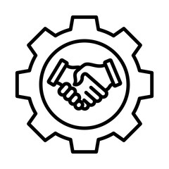 vector hand icon handshake