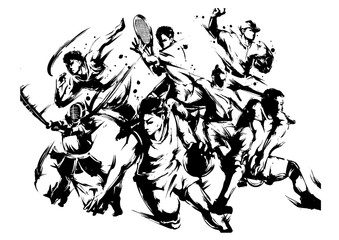Spirit of Sports – Sumi-e Brush Art Collection