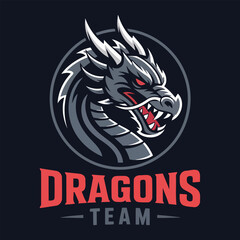 Powerful Dragon Logo for Esports Teams and Sports Clubs