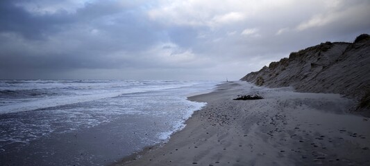 Tristes Wetter am d&auml;nischen Nordseestrand