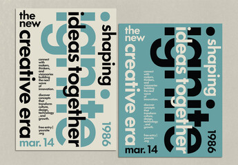 Bold Retro Typographic Aesthetic Poster Layout