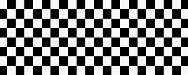 Fototapeta premium Black and white checkered pattern, Checkerboard seamless pattern
