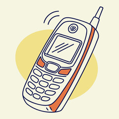 Phone icon. Cellphone pictogram in trendy flat style isolated on