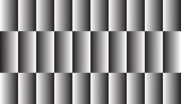 Seamless pattern of three rows of vertical grayscale gradient rectangles creating a checkerboard illusion