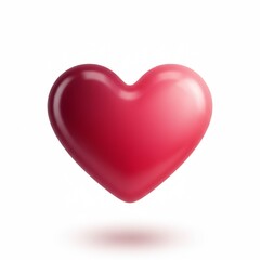 3D Red Heart Isolated Icon