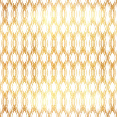 Fototapeta premium Golden ikat seamless pattern, ethnic hand-drawn motif on transparent background, elegant textile design, pattern for fabric, posters, packaging, festive crafts, napkins, scrapbooking