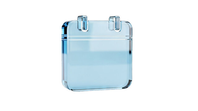 Sleek crystal calendar icon for reminders and scheduling concepts