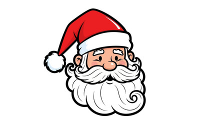 Santa Claus Portrait Illustration for Christmas Holiday