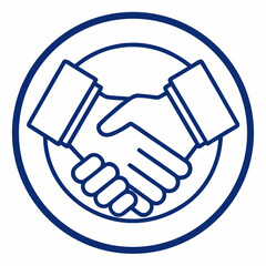 handshake icon vector illustration