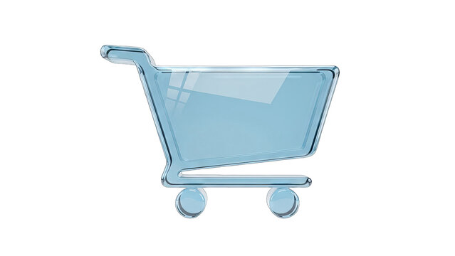 Sleek shopping cart icon for e-commerce and retail promotions needs