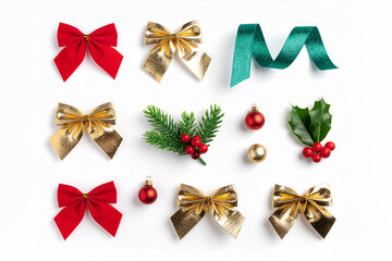 Shiny Golden Star Elements for Holiday Decoration