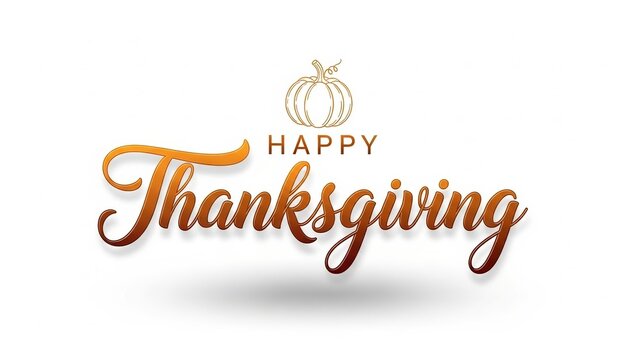 Happy Thanksgiving greeting card design template with elegant text pumpkin - Powered by Adobe