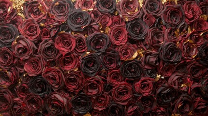 Opulent Roses &bull; Rich Texture, Gold & Silver Details