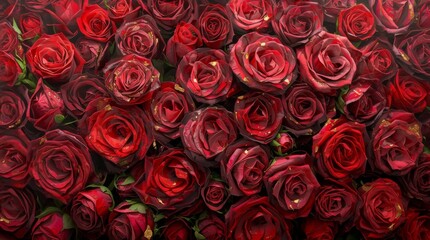 Opulent Roses &bull; Rich Texture, Gold & Silver Details
