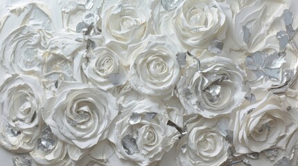 Opulent Roses &bull; Rich Texture, Gold & Silver Details
