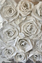 Opulent Roses &bull; Rich Texture, Gold & Silver Details