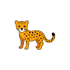 vector clip art leopard on white background for web and graphic design