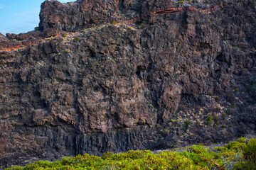 Volcanic cliff face in Anaga