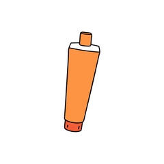 vector clip art lotion tube on white background for web and graphic design