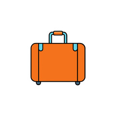 vector clip art luggage suitcase on white background for web and graphic design