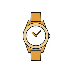 vector clip art luxury watch on white background for web and graphic design