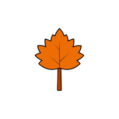 vector clip art maple tree on white background for web and graphic design