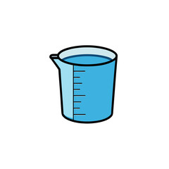vector clip art measuring cup on white background for web and graphic design
