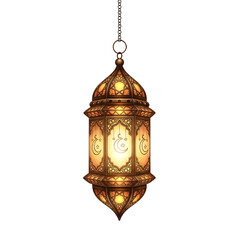Obraz premium Ornate arabic lantern illuminating the darkness with intricate design and warm glow