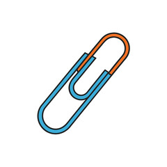 Obraz premium vector clip art paper clip on white background for web and graphic design